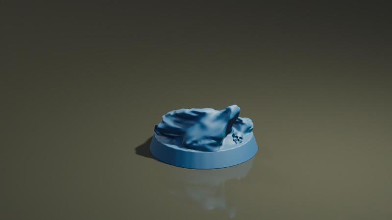 Rocky base for miniatures and Wargames