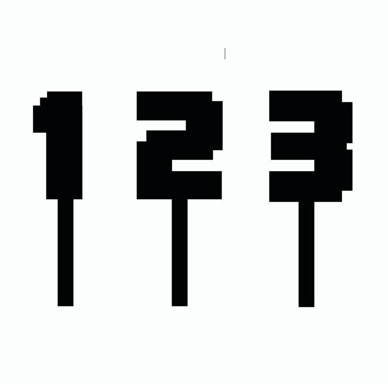 MINECRAFT NUMBER CAKE TOPPER