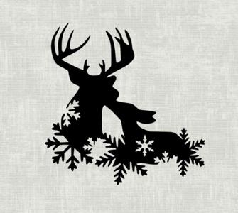 CHRISTMAS REINDEER LOVE WALL ART