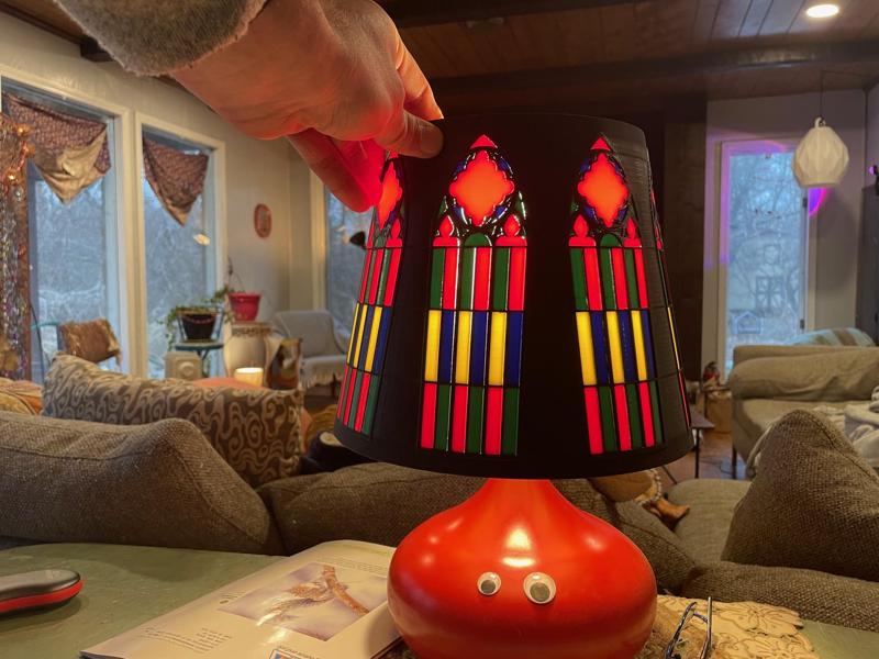 Gothic stained glass lampshade for the Prusa XL