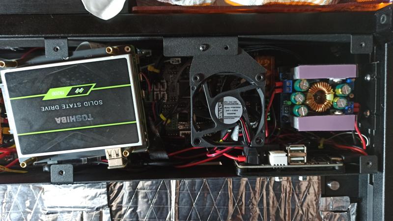 Reborn 2 Mount for XL4016E1 DC-DC Step Down Buck Converter inside the reborn2 electronic box
