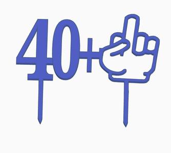 cake topper 40 +1