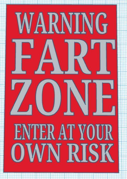 FART ZONE Sign