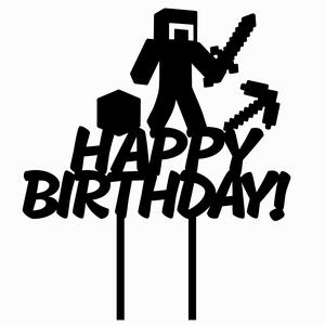MINECRAFT CAKE TOPPER