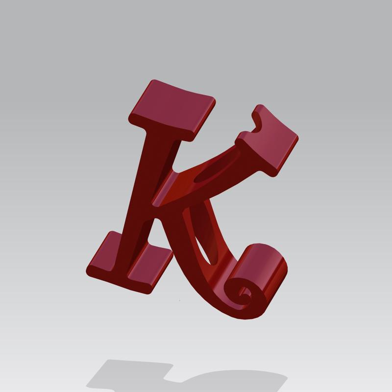 Straw topper letter K