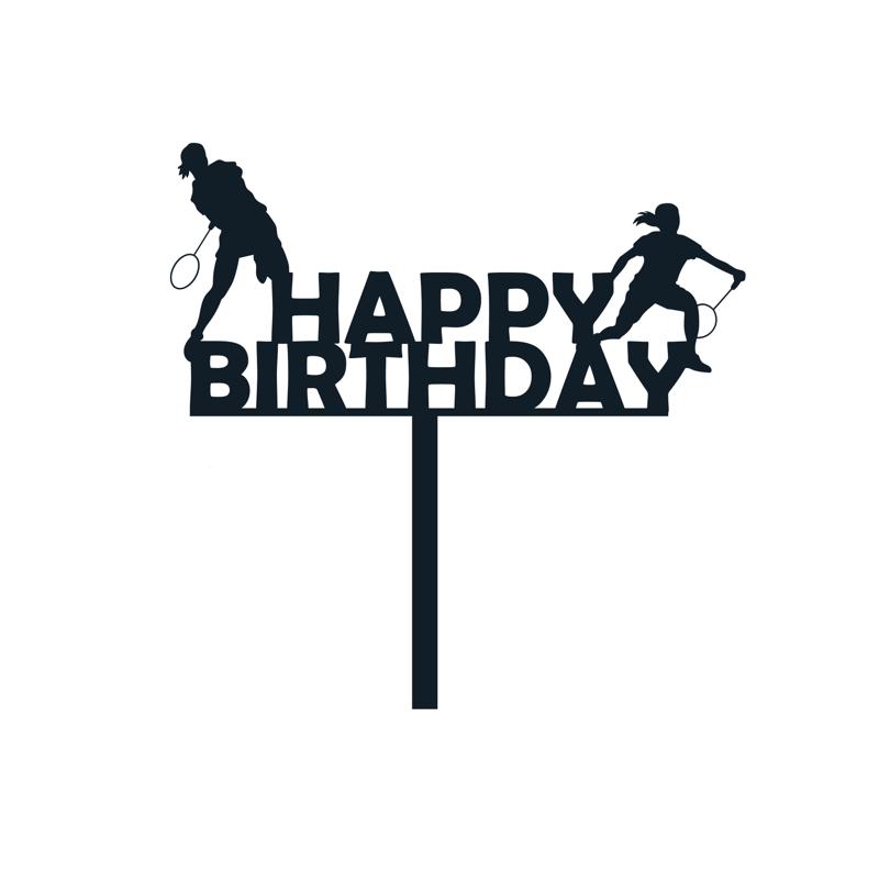 3 SETS TOPPER CAKE TENNIS TENNIS TENNIS PADEL WOMAN AND MAN