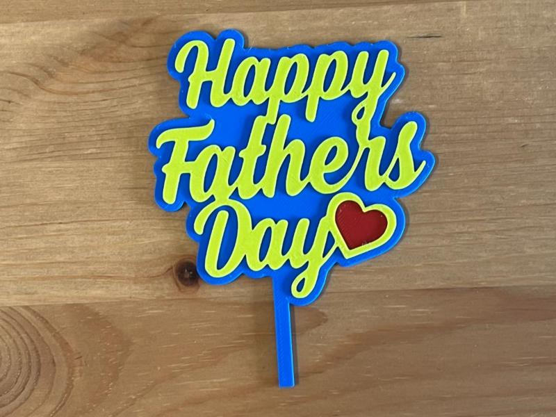 happy fathers day cake topper