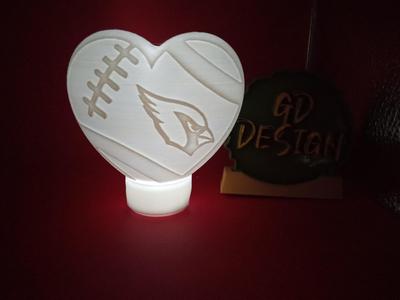 Arizona Cardinals NFL Heart Light