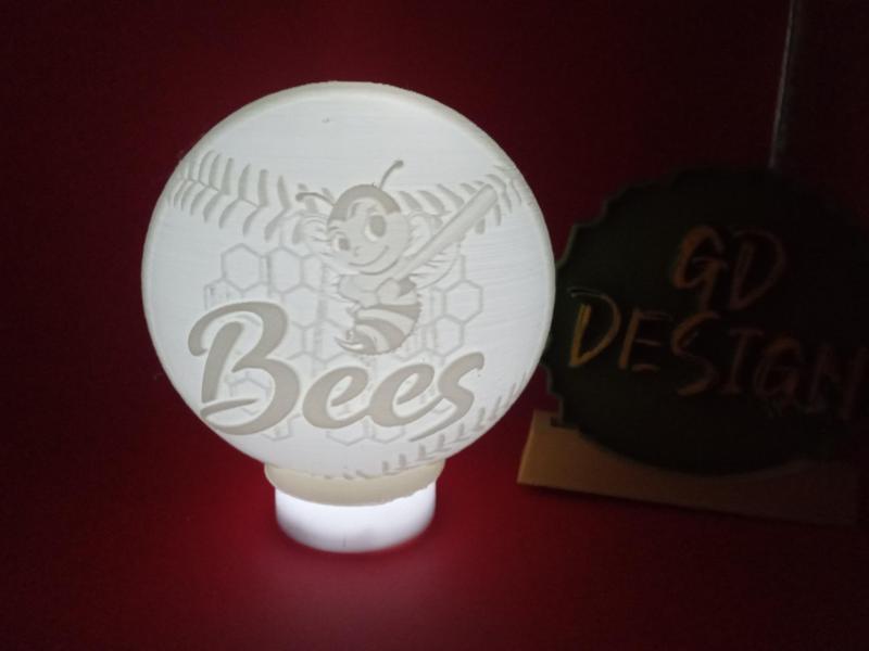 Bees Baseball Light