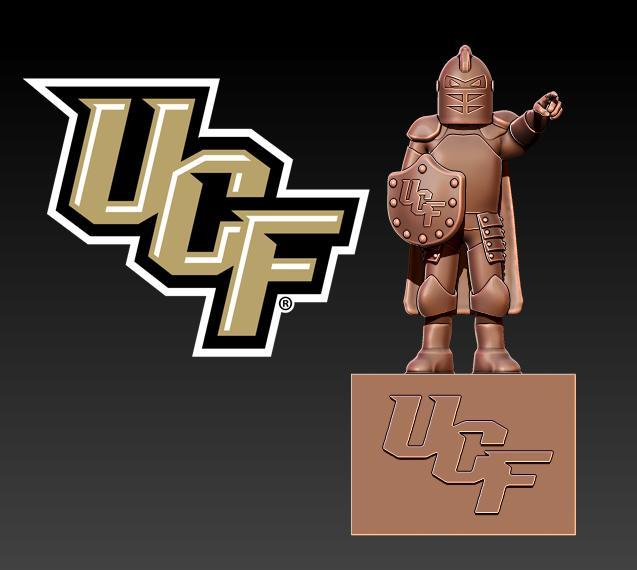 UCF Knights football mascot statue - 3D print