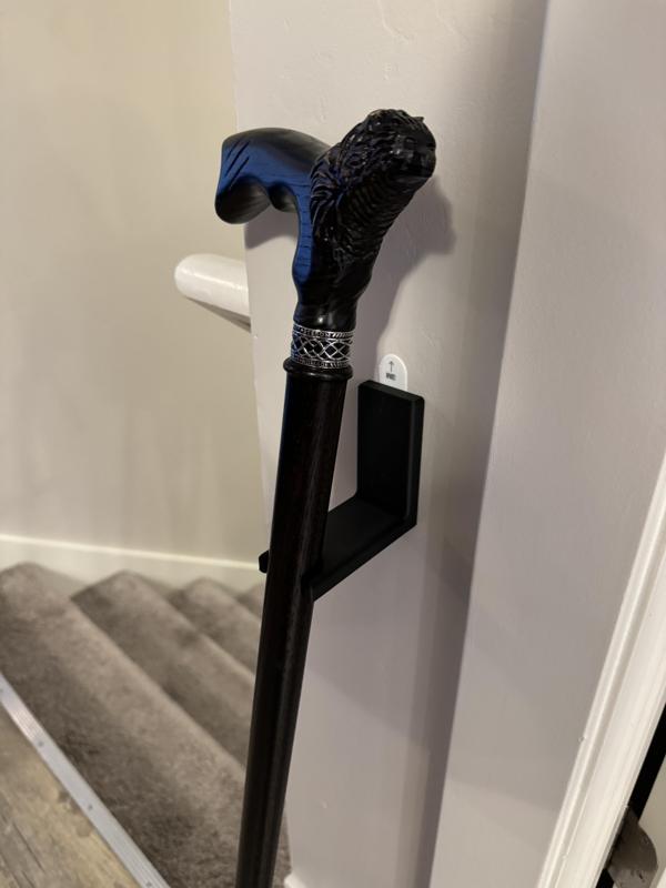 Cane Rest - Base and Wall Mount with command strip