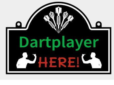 Dart Schild Dartplayer Here