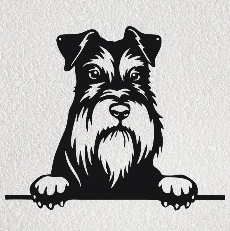 SCHNAUZER DOG WALL ART 2D DECORATION
