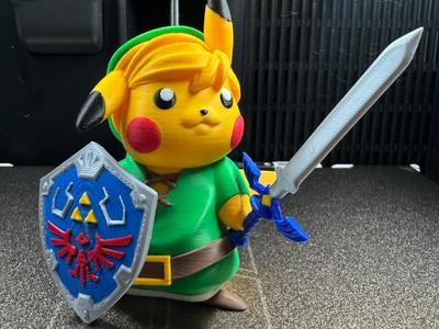 Link x Pikachu Mashup; Nostalgic 3D