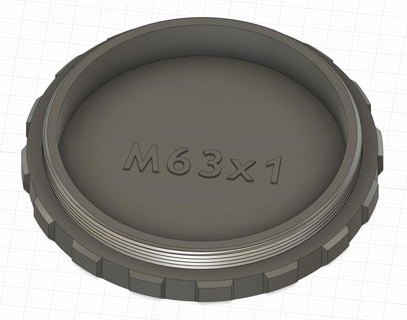M63x1 threaded dust caps, male and female