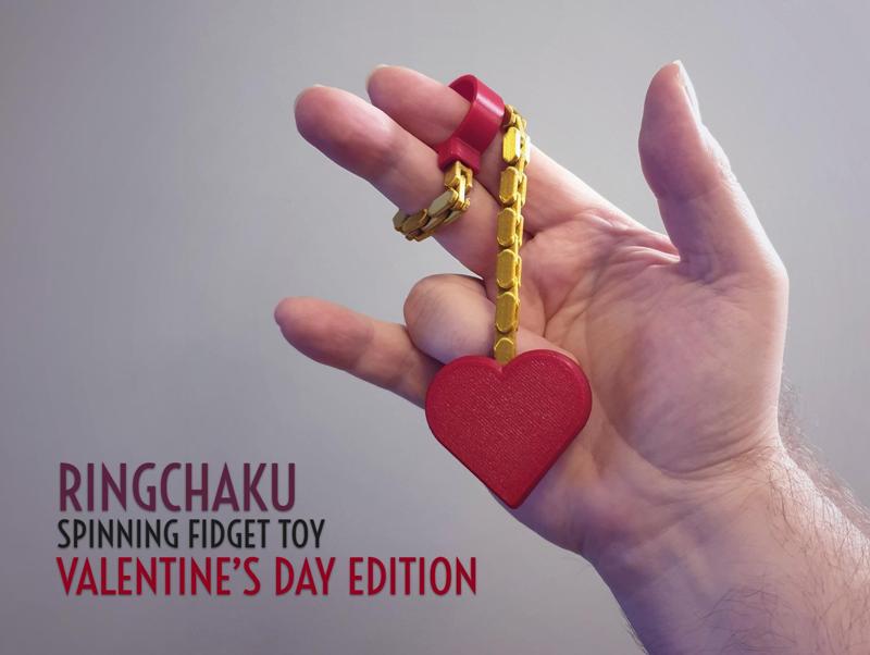 Ringchaku Spinning Fidget Toy - Valentine's Day Edition