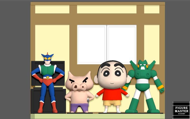 CRAYON SHIN CHAN ACTION KAMEN KANTAM 3D PRINT