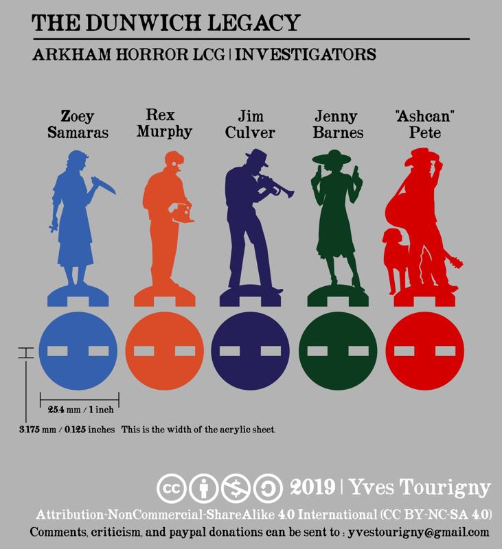 Arkham Horror LCG Investigator Standees (Dunwich Legacy)