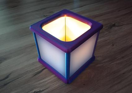 Lithophane box for electric tea lights