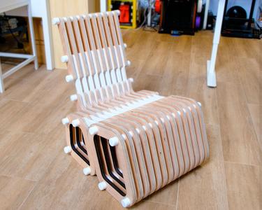 Sillón paramétrico corte láser + impresión 3D