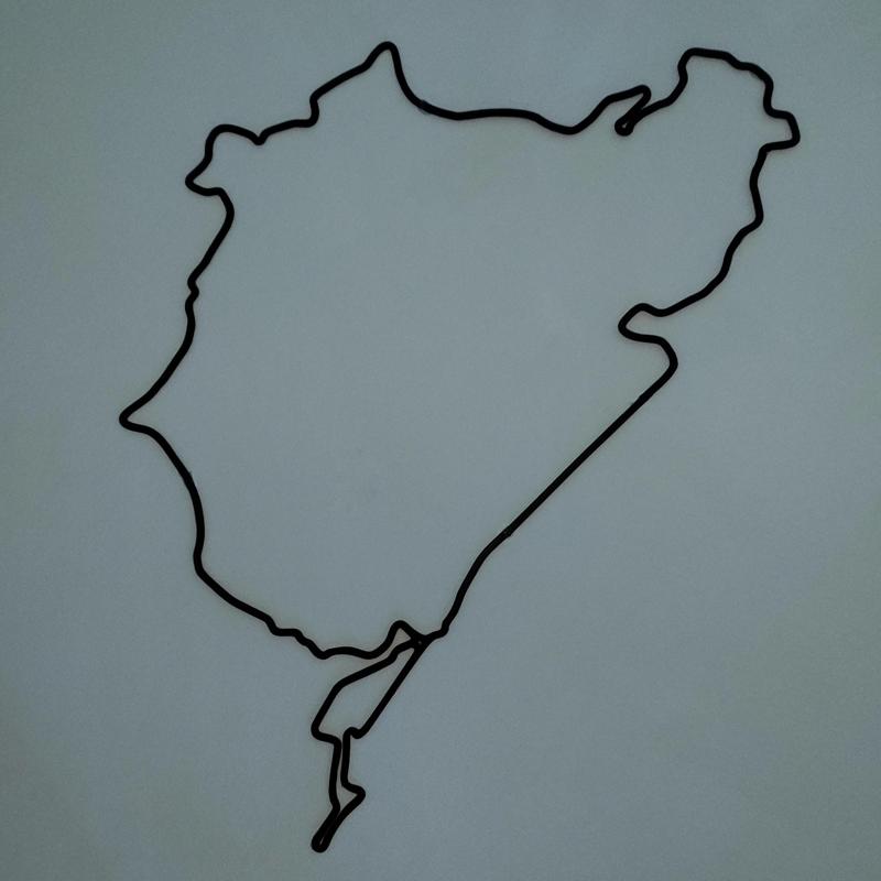 Nürburgring Track Map Wall Art