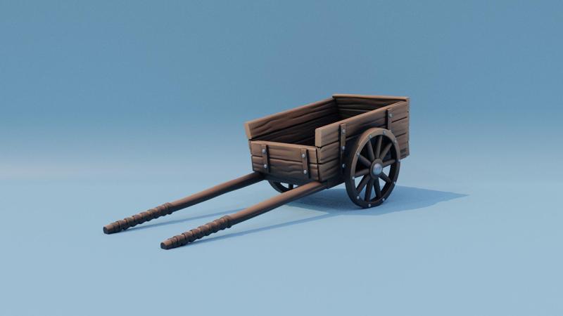 Medieval miniature cart