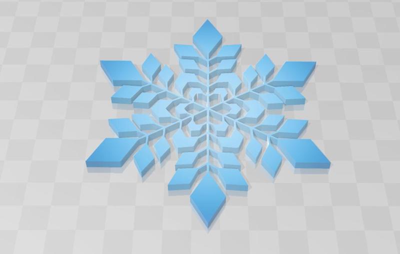 A snowflake coaster