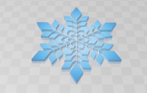 A snowflake coaster