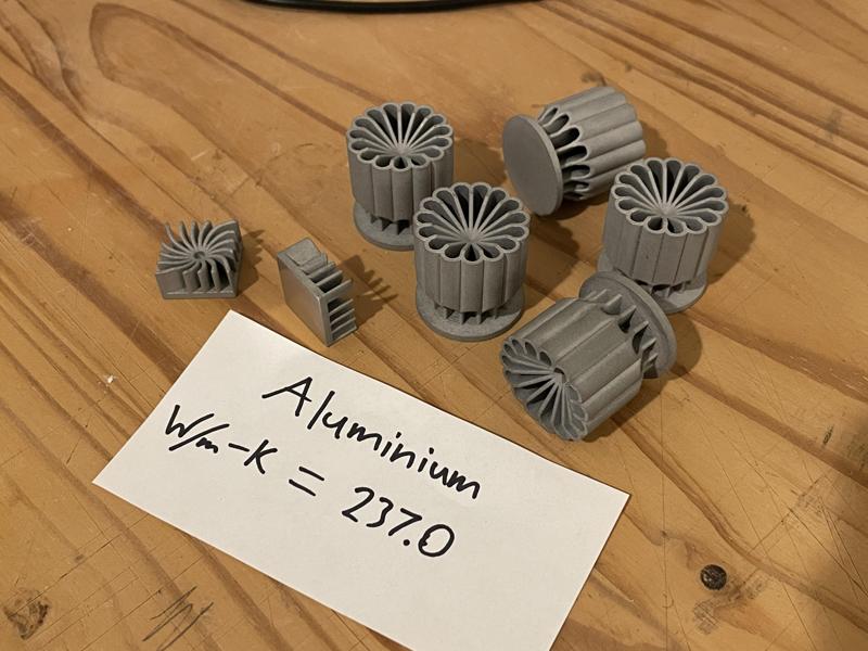 3D Printable Heatsinks for use with metal filament or specialty material such as TCPoly Ice9