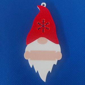 Multicolor Christmas Gnome Snowflake Tag