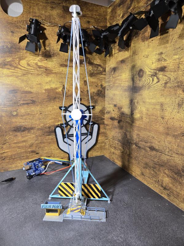 3D Printable Turbo Force Ride Model H0 scale