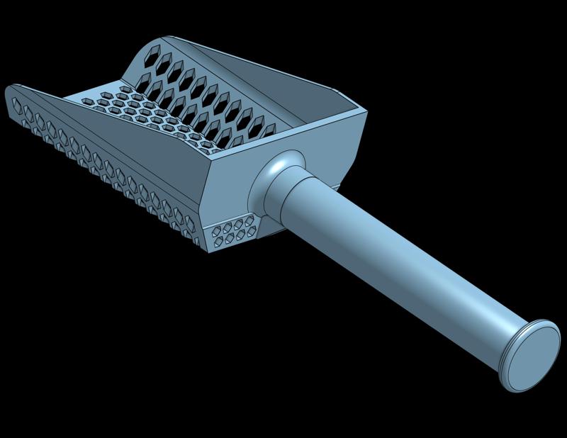 Hexagonal Cat Litter Scoop v3