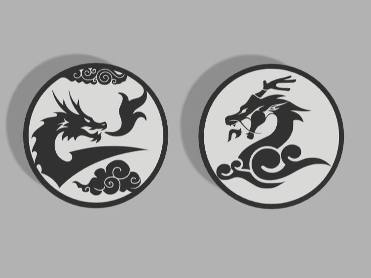 Cloud Dragon Coasters