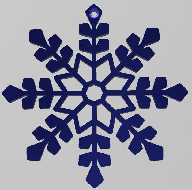 EASY TO PRINT, SNOWFLAKE, CHRISTMAS ORNAMENT 2, ORNAMENTS