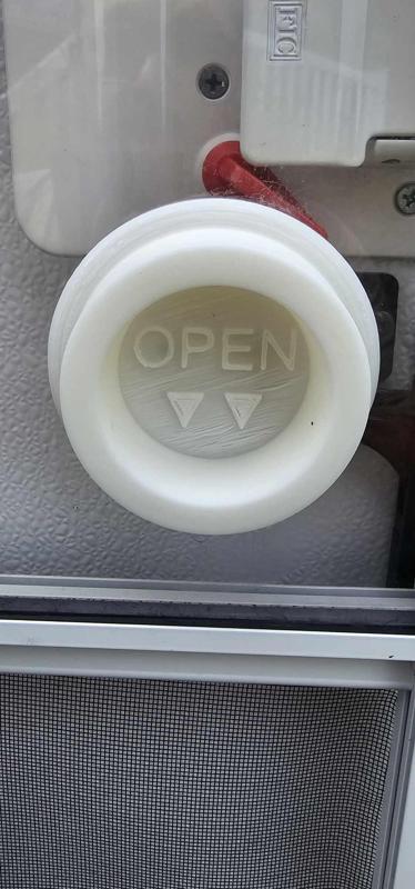 RV Screen door slider push-down knob replacement