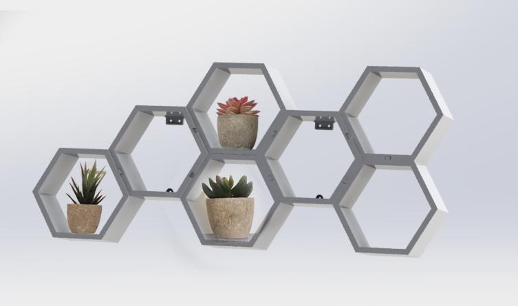 Modular Hexagon Shelf Foldable Print - MAKE YOUR OWN PATTERN