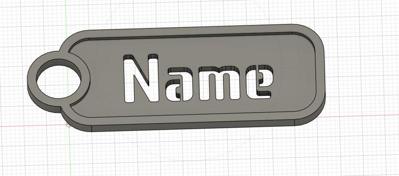 Customizable Name Keychain