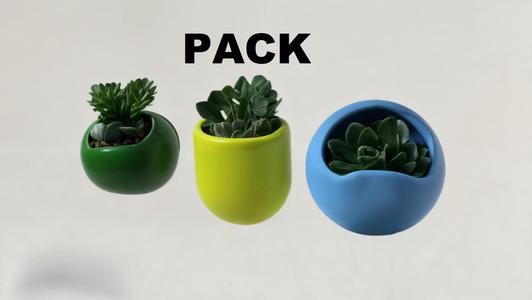 Pack Wall Mounted Pots with Ant-drip system (with Support Free) / Wall mounted