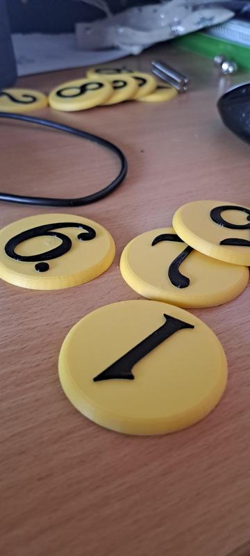 Magnetic board Numbers