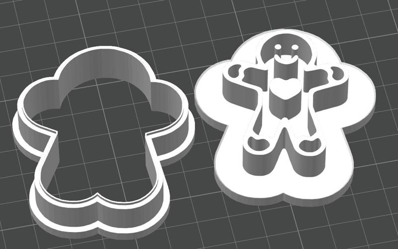 Gingerbread with heart cutter