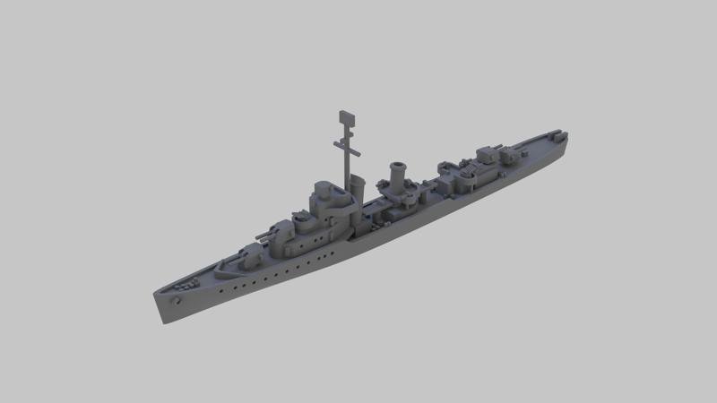 WW2 United States Navy Porter class Destroyer