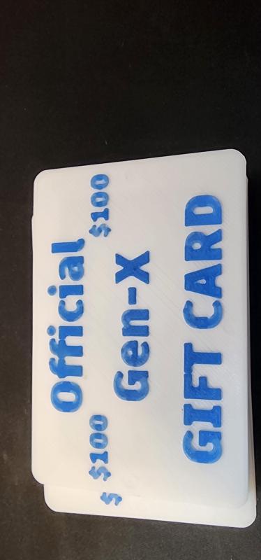 Official Gen X Gift Card - none of that digital nonsense