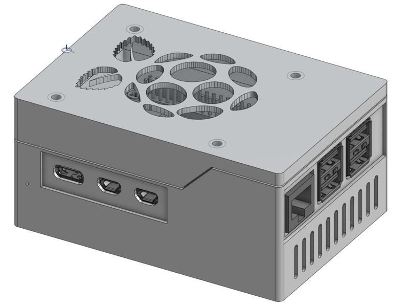 Raspberry Pi 5 Case for HatDrive Bottom with MC1 cooler