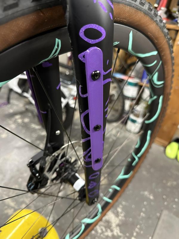 Front fork guard plates and gear mounting bars