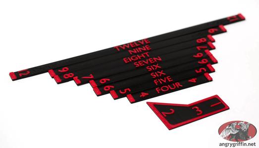 Wargaming Measuring Tool STLs - Imperial inches, 1, 2, 3, 4, 5, 6, 7, 8, 9, 10, 11, 12 for 3D Printing