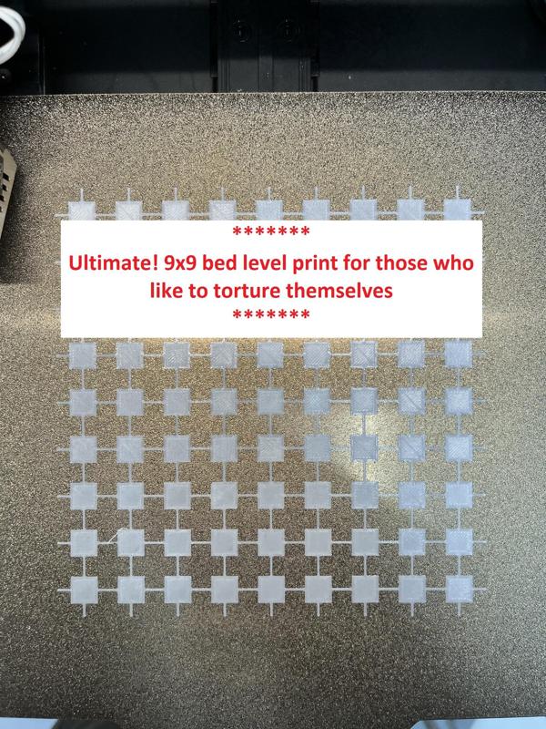 Ultimate 9x9 Bed Leveling Squares! - Optimized for Professional firmware with UBL