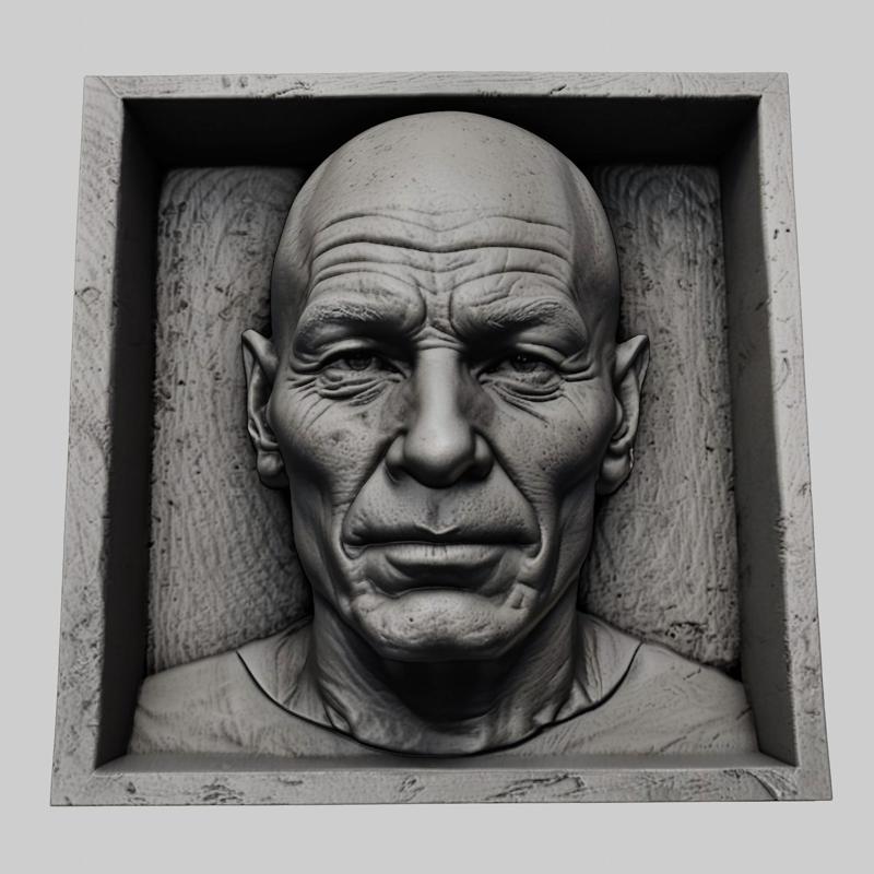 Patrick Stewart head relief actor