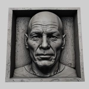 Patrick Stewart head relief actor