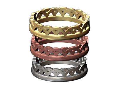 Celtic arch band US sizes 6 7 8 3D print model