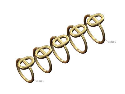 Anchor chain link ring 3D print model